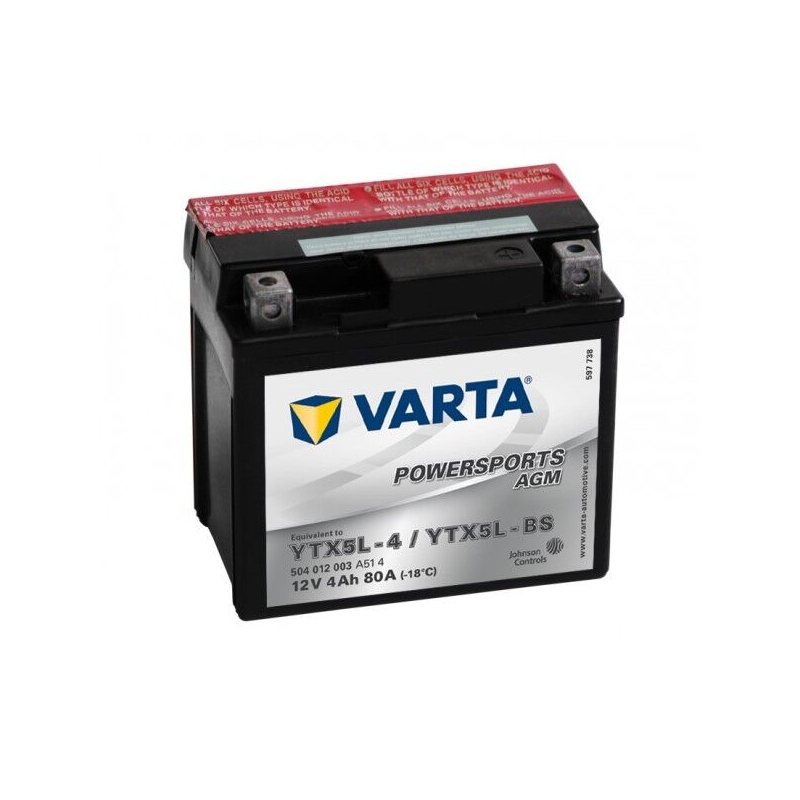 VARTA YTX5L-4/YTX5L-BS 12V/4Ah karbantartásmentes akkumulátor