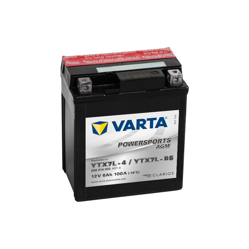 VARTA YTX7L-A/YTX7L-BS 12V/6Ah karbantartásmentes akkumulátor
