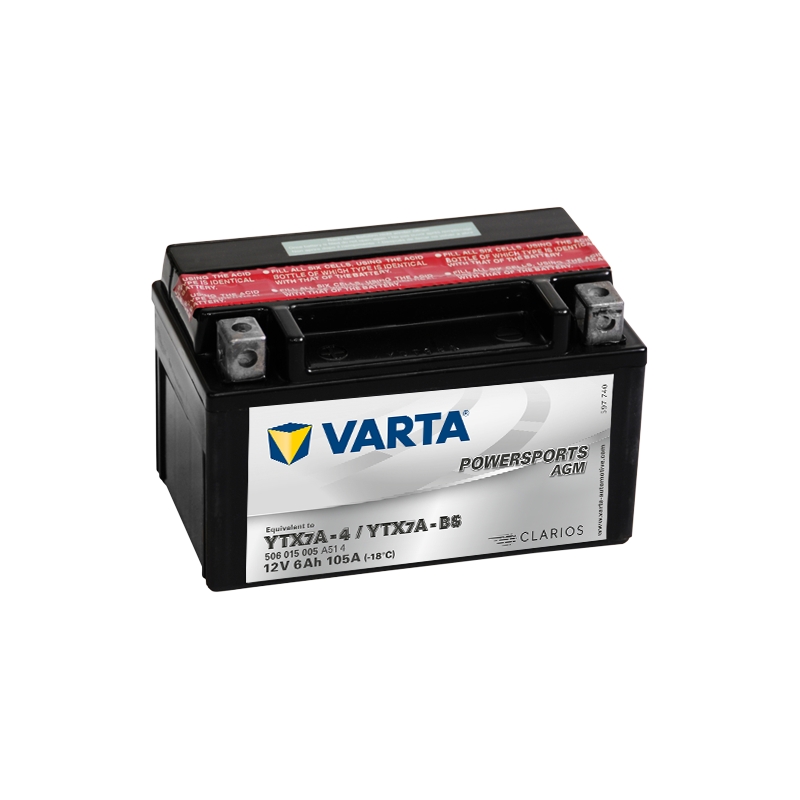 VARTA YTX7A-4/YTX7A-BS 12V/6Ah karbantartásmentes akkumulátor