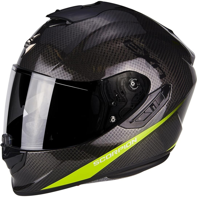 Integrált motoros sisak Scorpion Exo-1400 Air Carbon sárga eladó kiárusítás