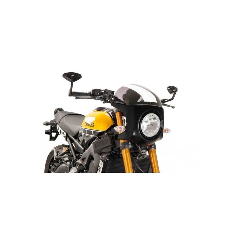 Windshield universal PUIG SEMI-FAIRING carbon look smoke