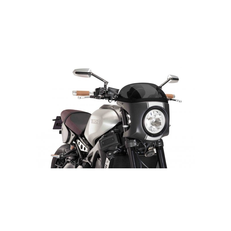 Windshield PUIG SEMI-FAIRING matt black dark smoke