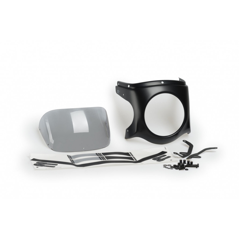 Windshield PUIG SEMI-FAIRING matt black smoke részére TRIUMPH Bonneville Speedmaster 1200 2018-2024