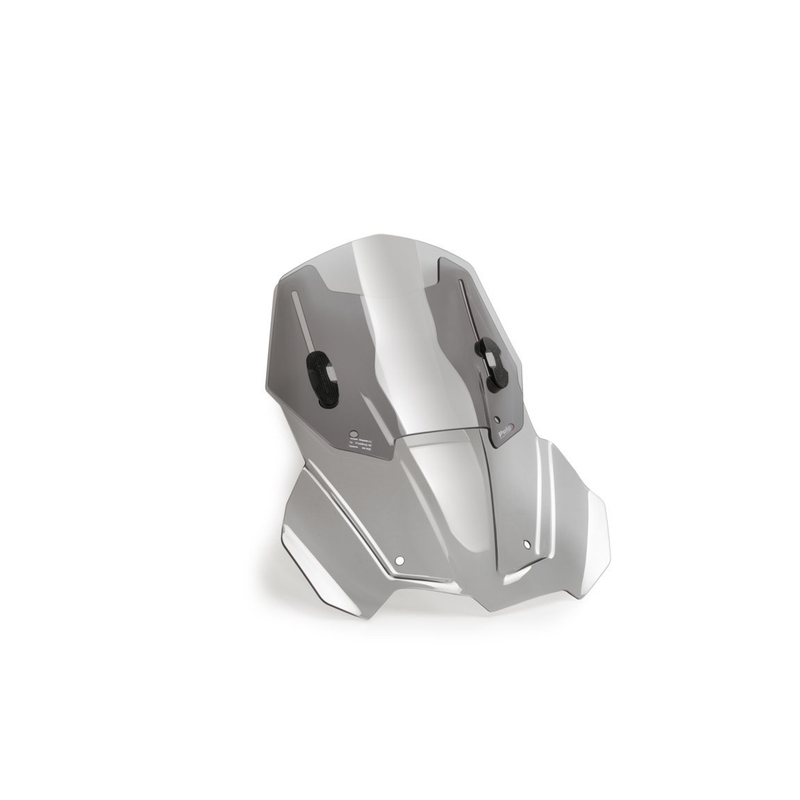Windscreen PUIG RACING WITH SUPPORT + PROTECTION smoke