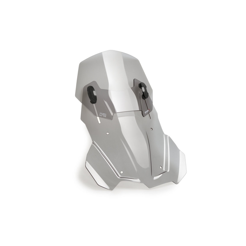 Windscreen PUIG RACING WITH SUPPORT + PROTECTION smoke