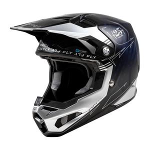 FLY Racing Formula S Carbon motocross bukósisak kék-ezüst