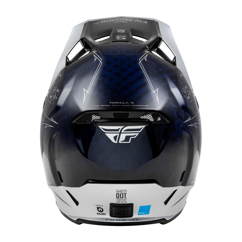 FLY Racing Formula S Carbon motokrossz bukósisak kék-ezüst