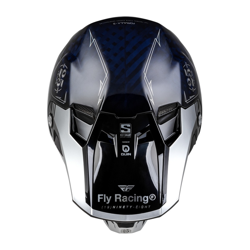 FLY Racing Formula S Carbon motokrossz bukósisak kék-ezüst