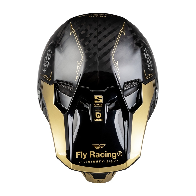 FLY Racing Formula S Carbon motokrossz bukósisak fekete-arany