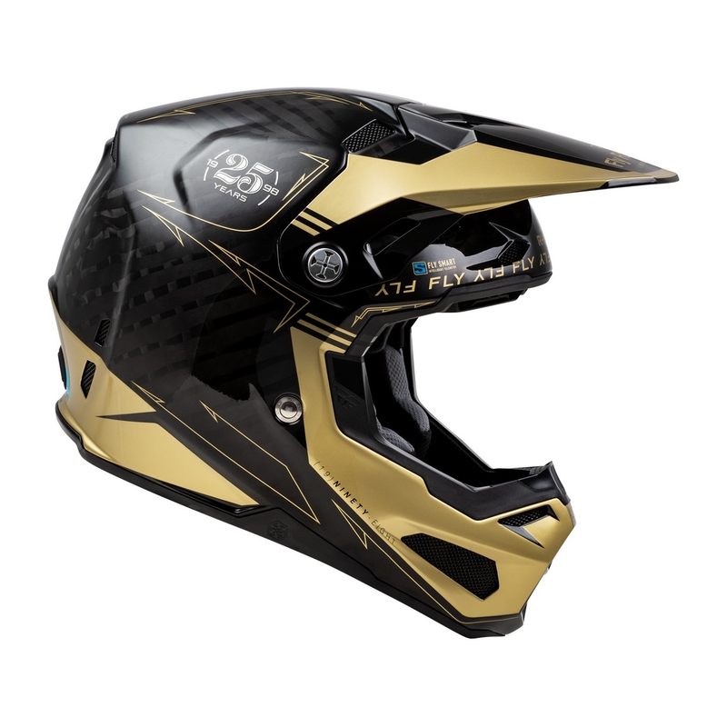 FLY Racing Formula S Carbon motokrossz bukósisak fekete-arany