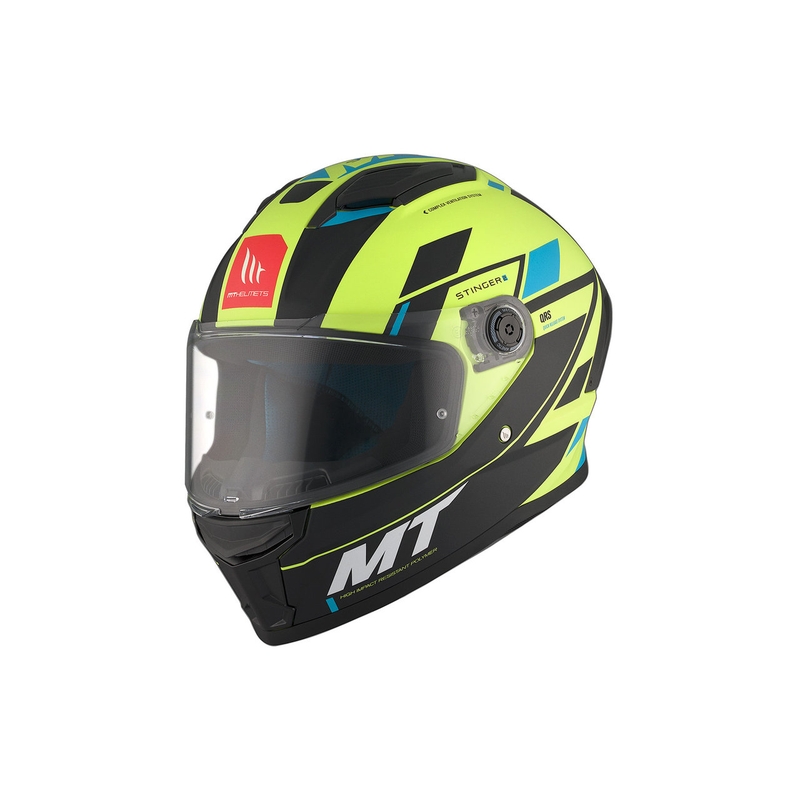 MT Stinger 2 Solid Zivze zárt bukósisak fluo zöld-fekete-kék matt