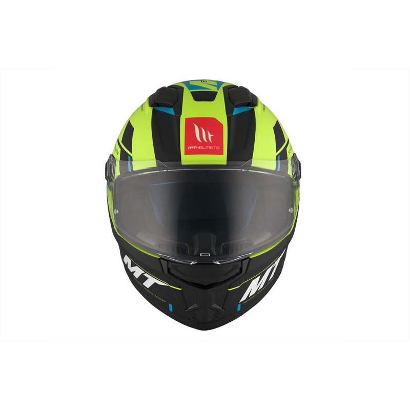 MT Stinger 2 Solid Zivze zárt bukósisak fluo zöld-fekete-kék matt