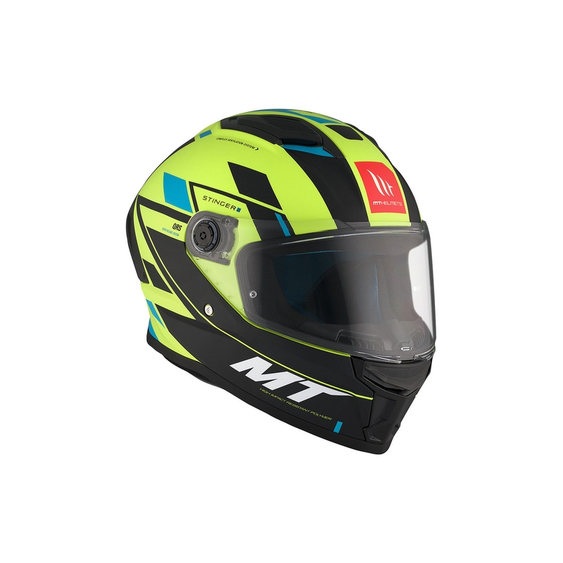 MT Stinger 2 Solid Zivze zárt bukósisak fluo zöld-fekete-kék matt