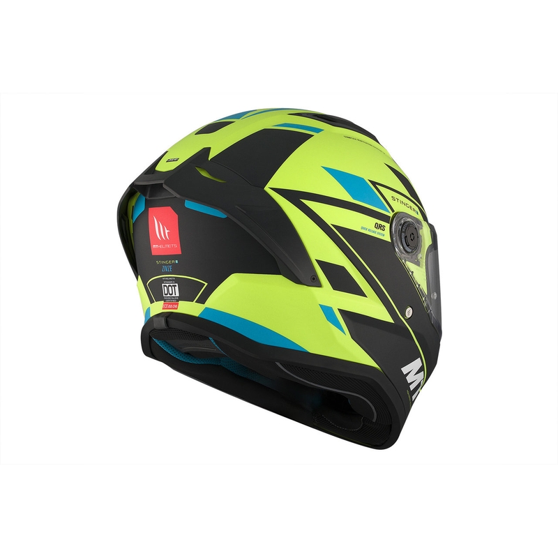 MT Stinger 2 Solid Zivze zárt bukósisak fluo zöld-fekete-kék matt