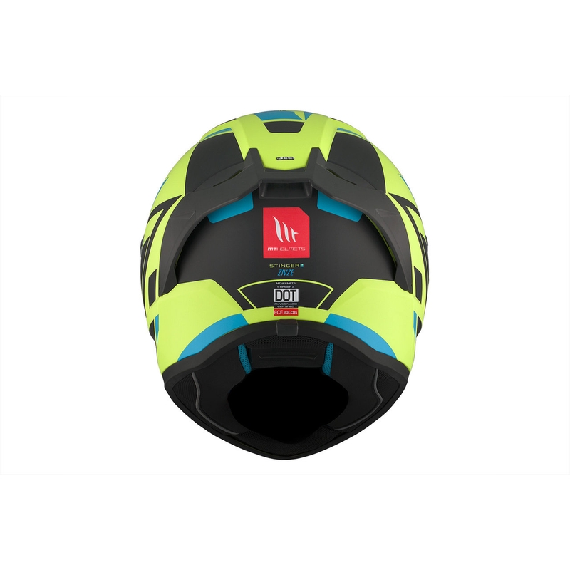 MT Stinger 2 Solid Zivze zárt bukósisak fluo zöld-fekete-kék matt