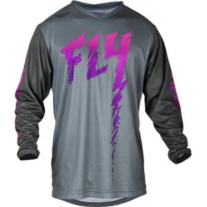 FLY Racing F-16 2024 Gyerek motocross mez  szürke-fekete-rózsaszín
