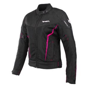 RSA Bolt női motoros kabát fekete-fehér-rózsaszín - II. minőség