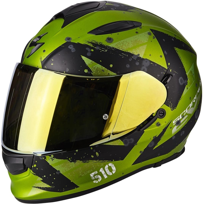 Integrált motoros sisak Scorpion EXO-510 Air Marcus fekete matt-zöld akció kiárusítás