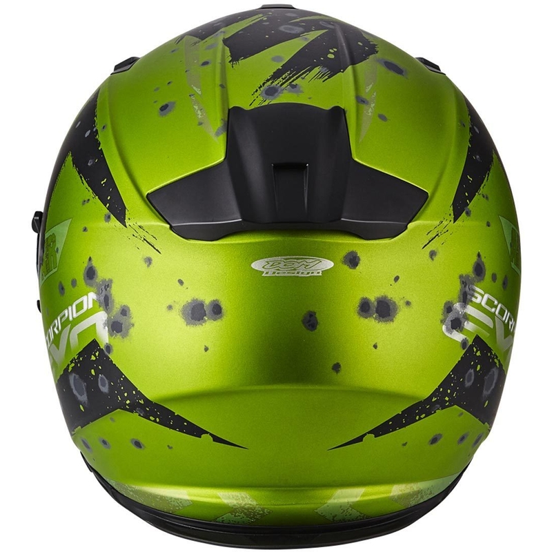 Integrált motoros sisak Scorpion EXO-510 Air Marcus fekete matt-zöld akció kiárusítás