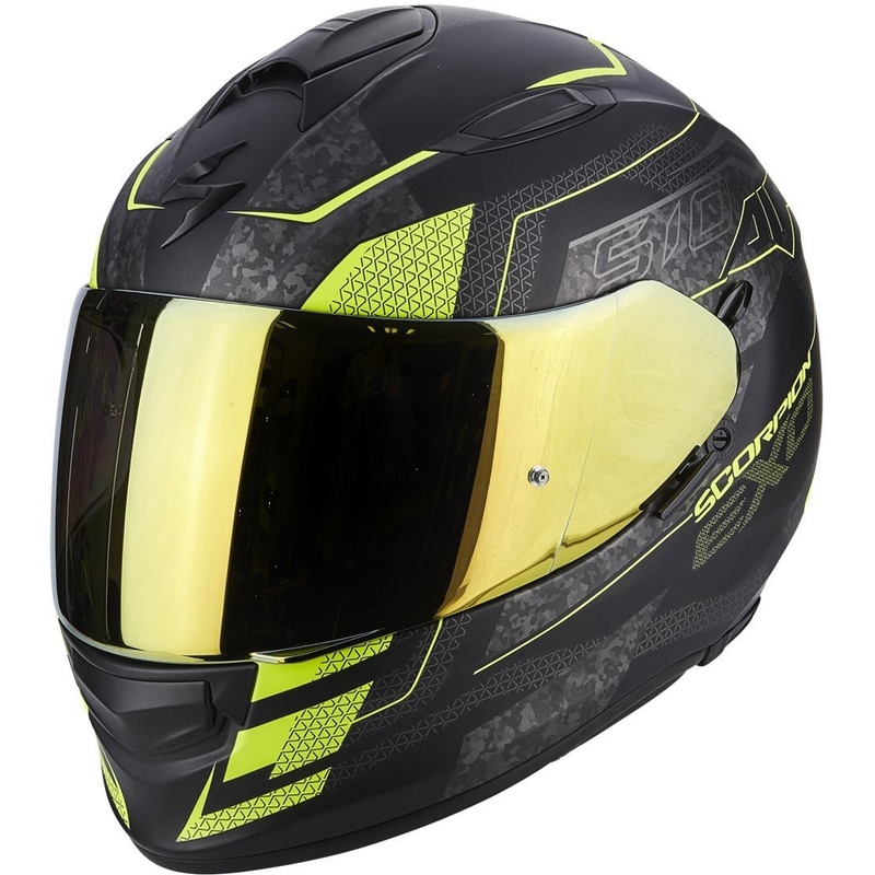 Beépített motoros sisak Scorpion EXO-510 Air Galva fekete matt-sárga eladó kiárusítás