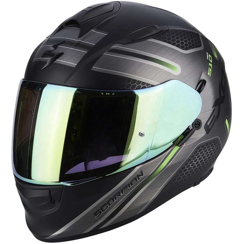 Beépített motoros sisak Scorpion EXO-510 Air Route fekete matt-zöld
