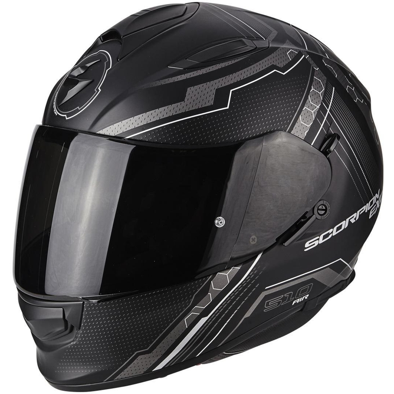 Integrált motoros sisak Scorpion EXO-510 Air Sync Fekete Matt-Ezüst Akció kiárusítás