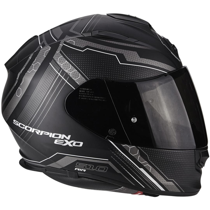Integrált motoros sisak Scorpion EXO-510 Air Sync Fekete Matt-Ezüst Akció kiárusítás