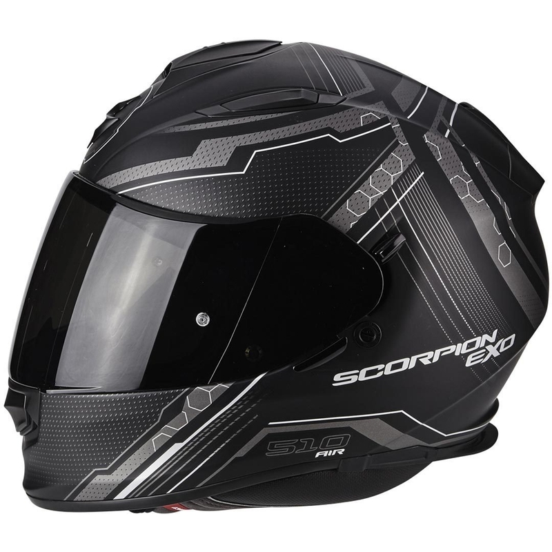 Integrált motoros sisak Scorpion EXO-510 Air Sync Fekete Matt-Ezüst Akció kiárusítás