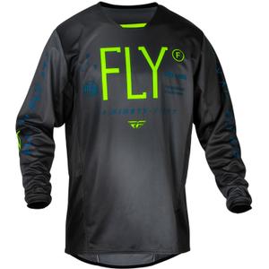FLY Racing Prodigy gyerek motocross mez fekete-fluo zöld-kék