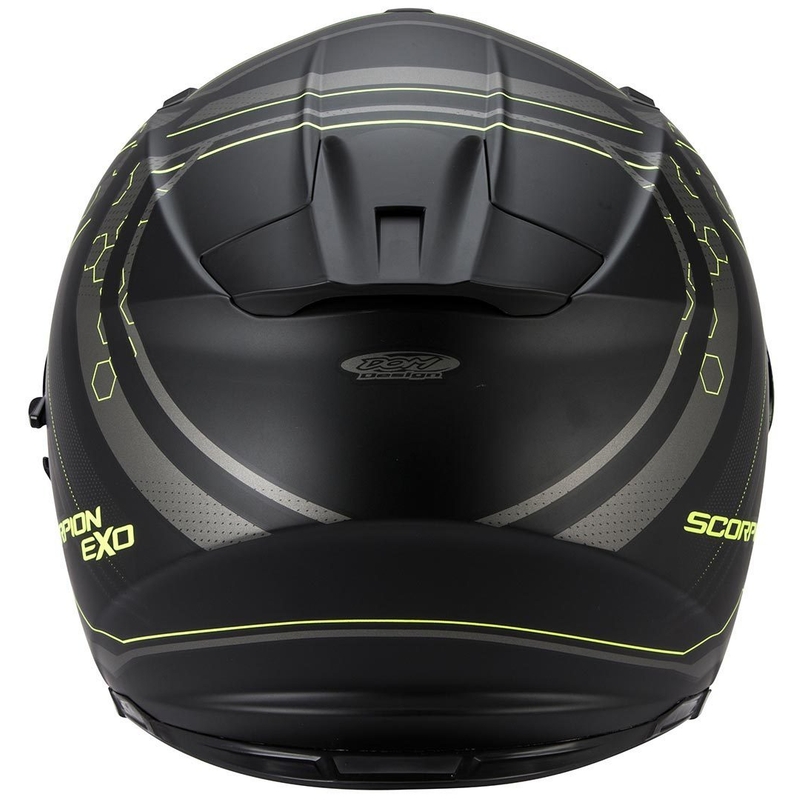 Beépített motoros sisak Scorpion EXO-510 Air Sync fekete matt-fluo sárga