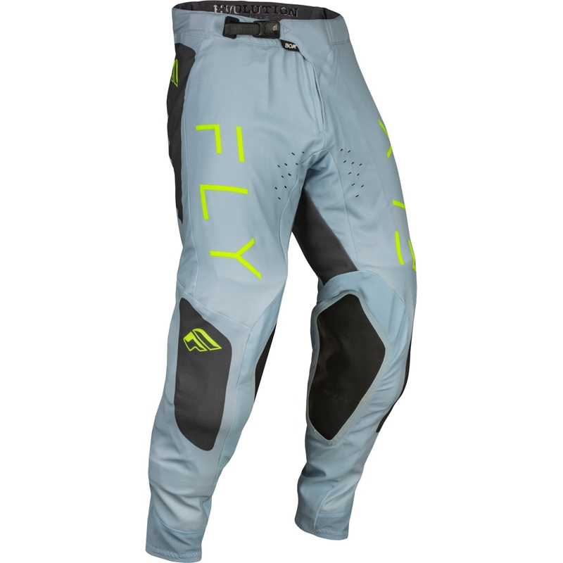 FLY Racing Evolution DST 2024 motocross nadrág szürke-fekete-fluo zöld kiárusítás