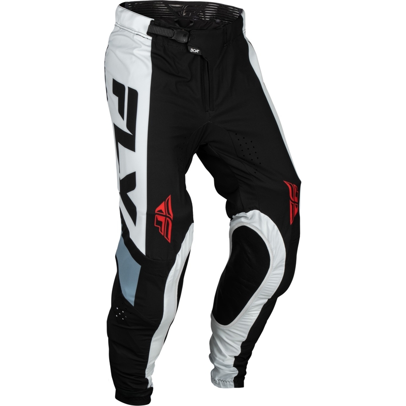 FLY Racing Lite motocross nadrág fekete-fehér-szürke