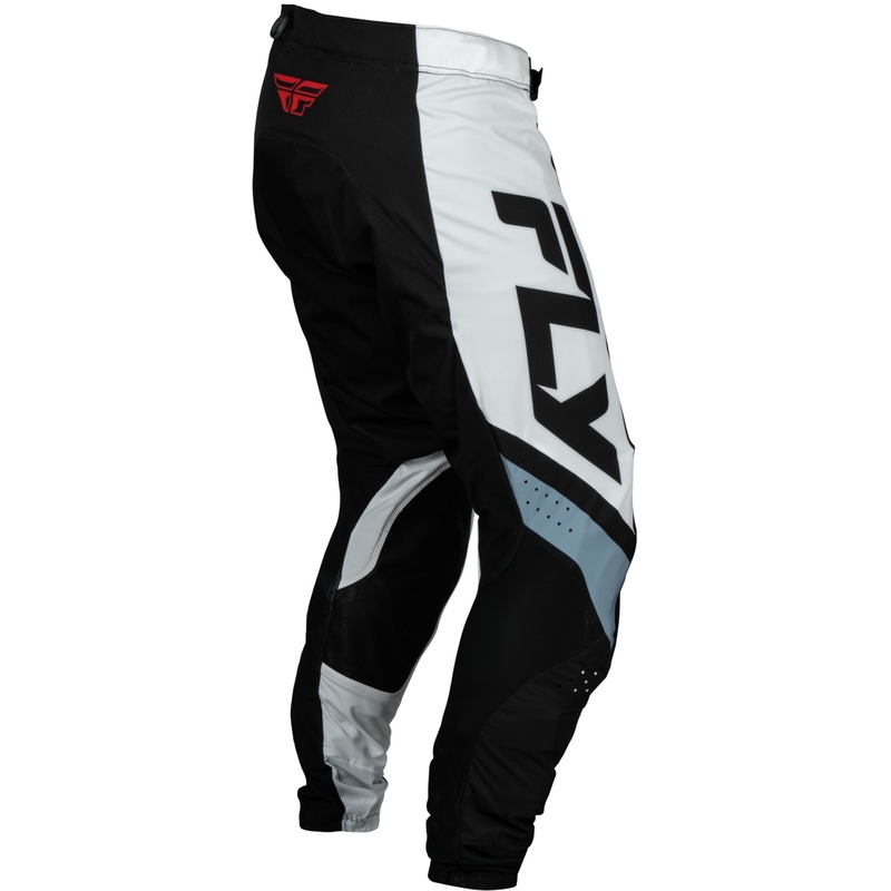 FLY Racing Lite motocross nadrág fekete-fehér-szürke