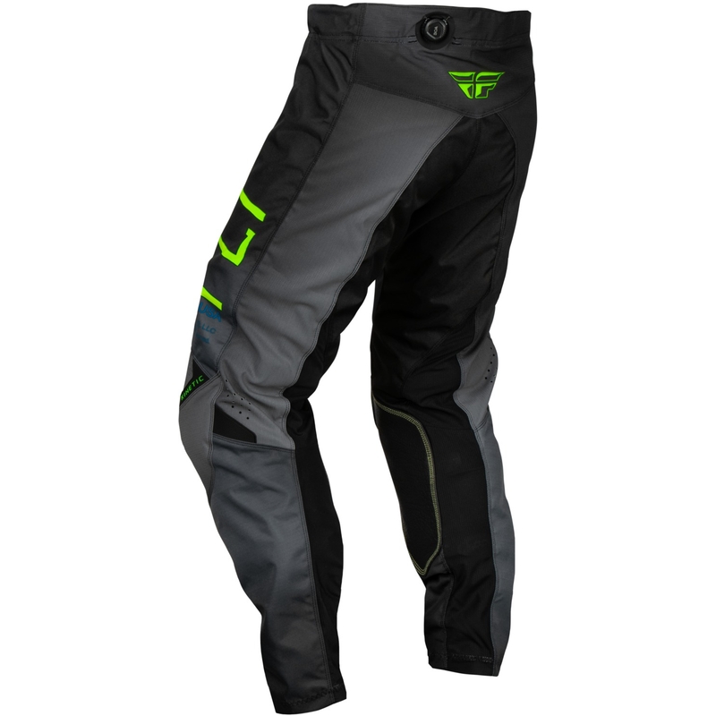 FLY Racing Kinetic Prodigy 2024 gyerek motocross nadrág fekete-fluo zöld-kék kiárusítás