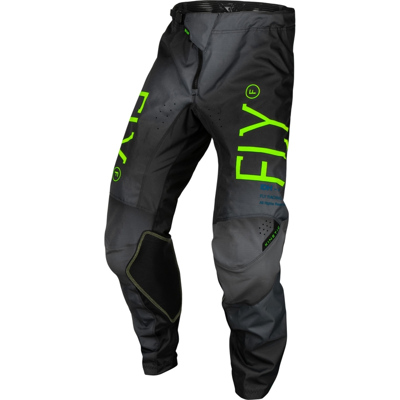 FLY Racing Kinetic Prodigy 2024 gyerek motocross nadrág fekete-fluo zöld-kék kiárusítás