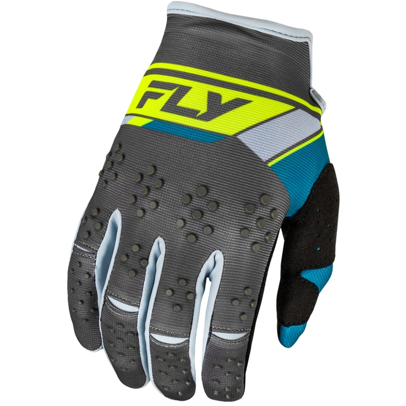 FLY Racing Kinetix Prix 2024 motokrossz kesztyű szürke-fluo sárga