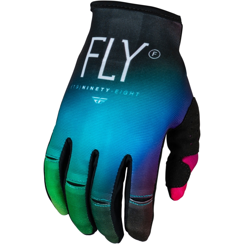 FLY Racing Kinetic Prodigy 2024 gyerek motokrossz kesztyű rózsaszín-kék-fluo sárga