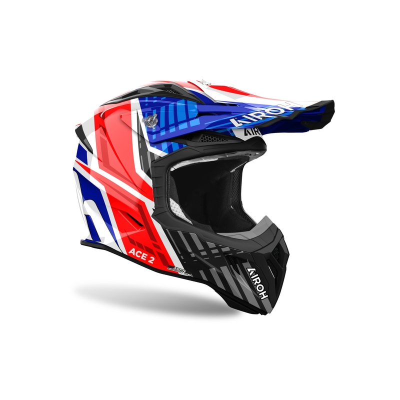 Motocross sisak Airoh Aviator Ace 2 Stream kék-piros fényes