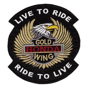 Live to Ride Gold Wing Patch-felvarró kisebb