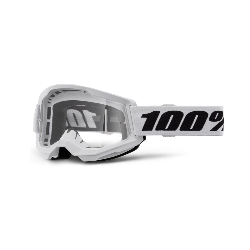 100% STRATA 2 New motokrossz szemüveg fehér (átlátszó plexi)