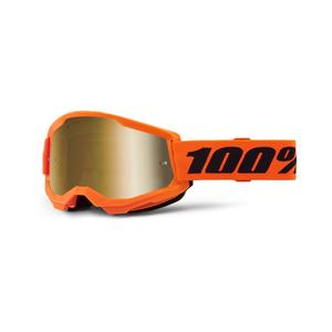 100% STRATA 2 New motokrossz szemüveg narancssárga (arany plexi)