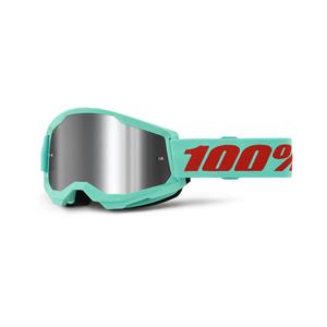 100% STRATA 2 New Maupiti motokrossz szemüveg zöld (ezüst plexi)