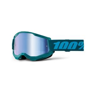 100% STRATA 2 New Stone motokrossz szemüveg kék (kék plexi)