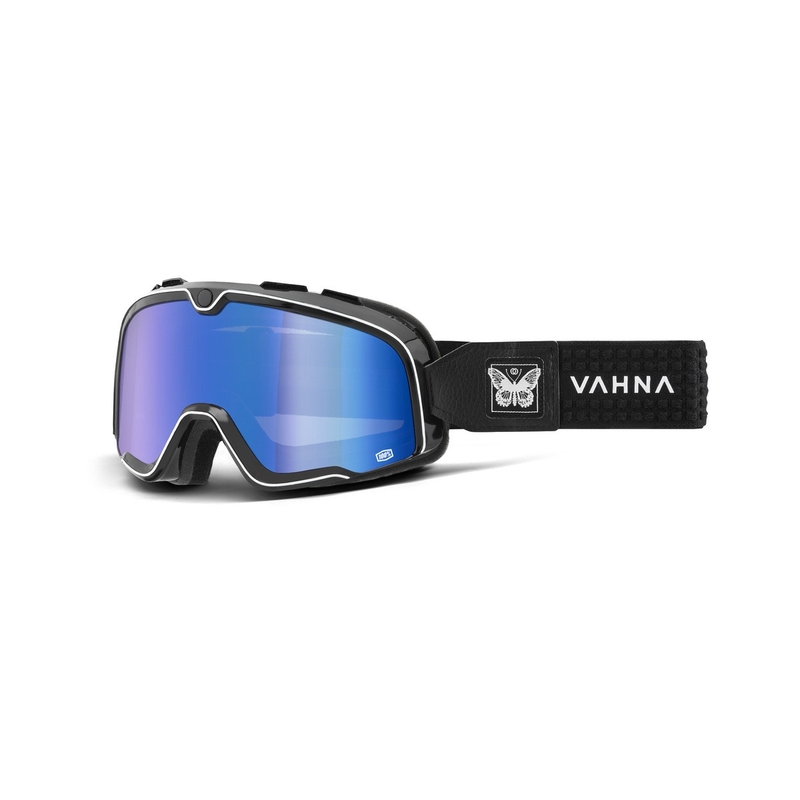 100% BARSTOW Vahna motokrossz szemüveg fekete (kék plexi)