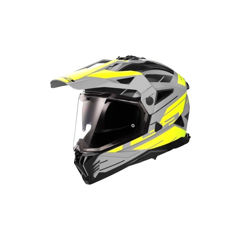 LS2 MX702 PIONEER II NAMIB enduro bukósisak szürke-fluo sárga