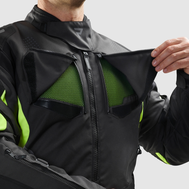 Rebelhorn Hiker IV motoros kabát fekete-antracit-fluo sárga