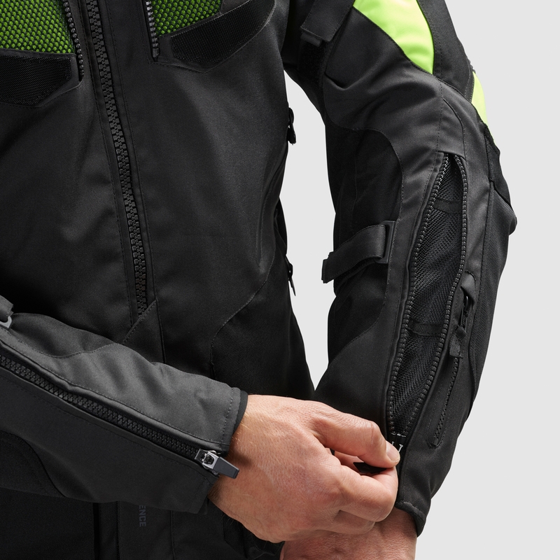 Rebelhorn Hiker IV motoros kabát fekete-antracit-fluo sárga
