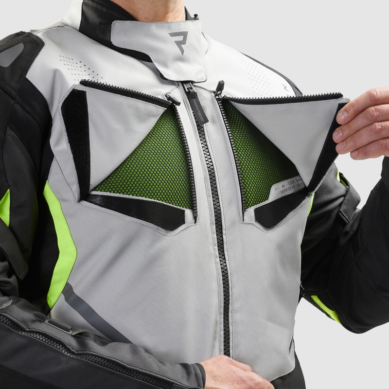 Rebelhorn Hiker IV motoros kabát fekete-szürke-fluo sárga
