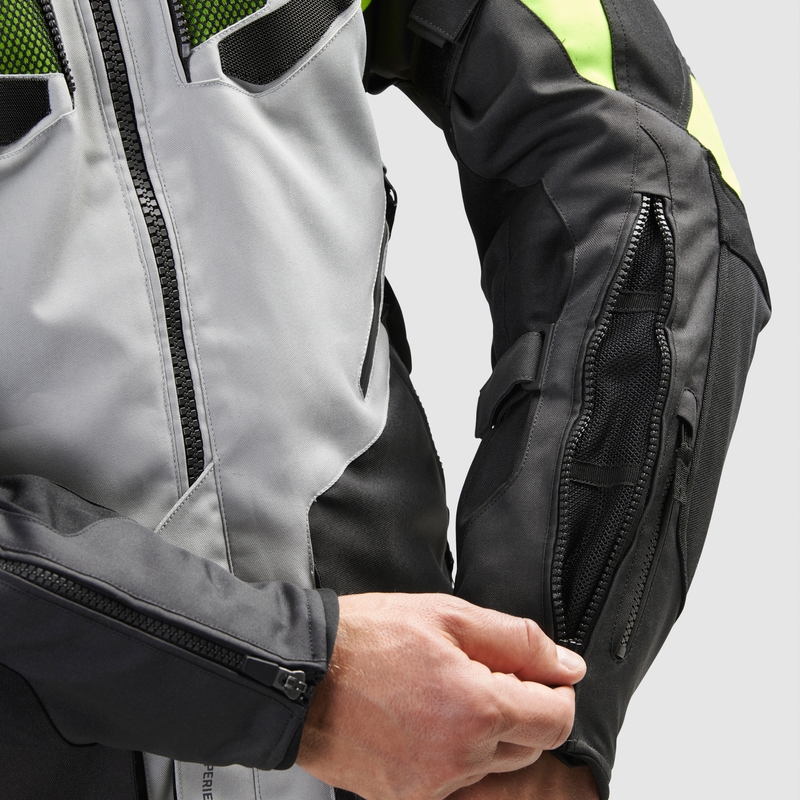 Rebelhorn Hiker IV motoros kabát fekete-szürke-fluo sárga