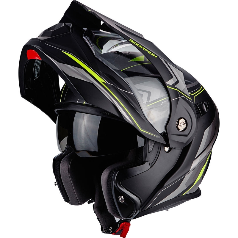 Összecsukható enduro sisak Scorpion ADX-1 Anima fekete matt-fluo sárga eladó kiárusítás